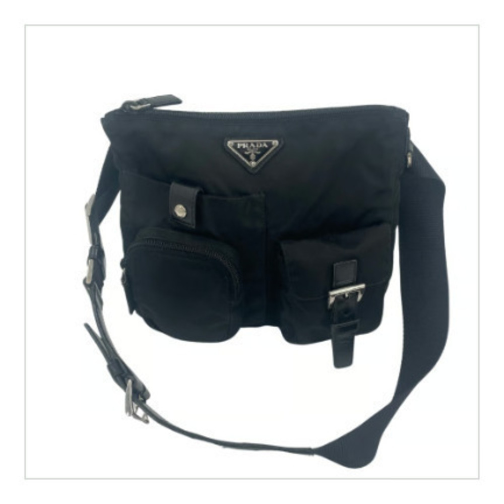 PRADA waist bag body black
